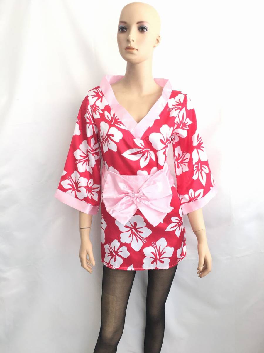  new goods unused free shipping bc20 Mini kimono costume yukata costume play clothes with belt floral print finishing floral print . feature present-day manner . arrange peace thing Event . party 