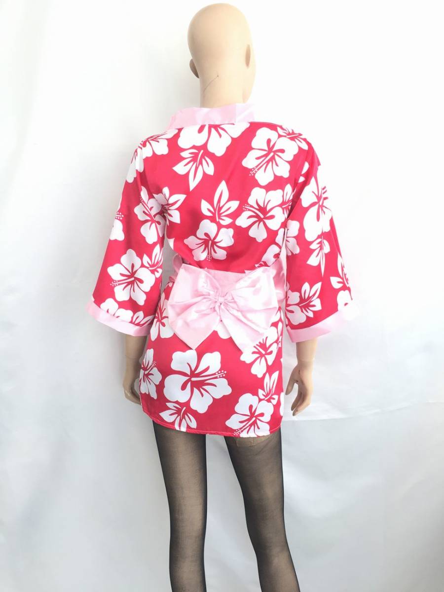  new goods unused free shipping bc20 Mini kimono costume yukata costume play clothes with belt floral print finishing floral print . feature present-day manner . arrange peace thing Event . party 