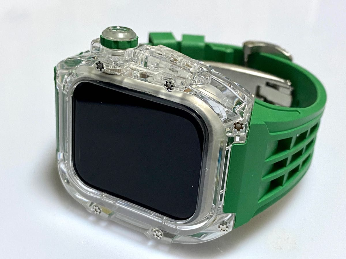 アップルウォッチ　49ミリ　バンド ラバーベルト カバー　Apple Watch ケース ultra 49mm メンズ ウルトラ　