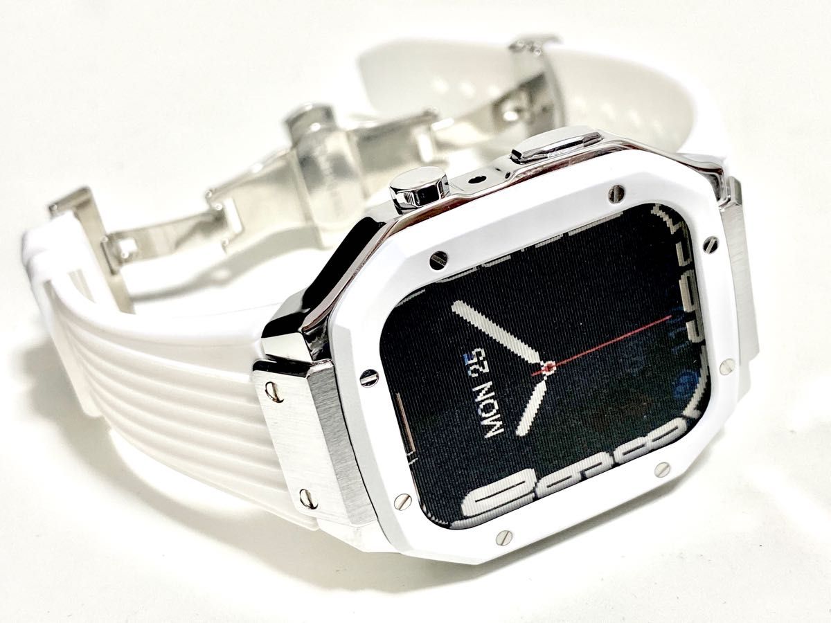 Apple Watch ラバー バンド ケース アップルウォッチ ホワイト