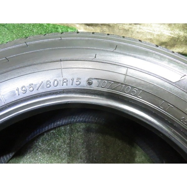 2019年製 7分山 ヨコハマ JOB RY52 195/80R15 107/105L LT 4本/札幌市手渡し可/中古オンロードタイヤ(夏タイヤ)ハイエース F_114の画像9