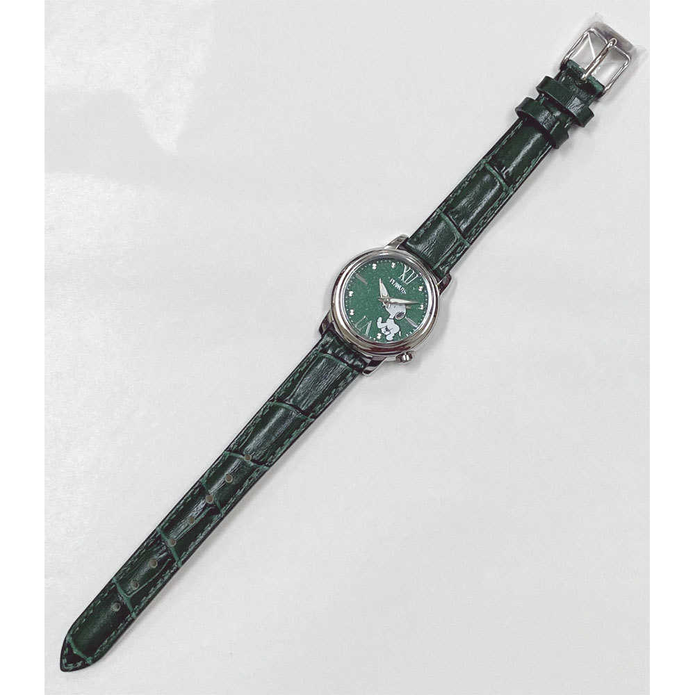 スヌーピー 腕時計 レディース PEANUTS グリーン 数量限定モデル シリアルナンバー入り SN-1035-B_画像2
