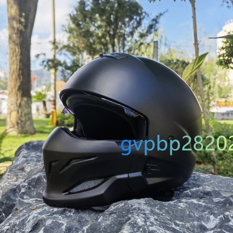 新しいデザインオートバイバイクヘルメット ハーフヘルメット フルフェイスヘルメット レーシング組立式顎部分着脱できる4色L_画像7
