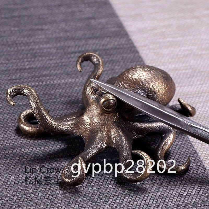 新作蛸 タコ 銅のタコ 置物 オクトパス インテリア アンティーク_画像7