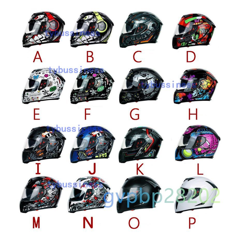 フルフェイスヘルメットJK システムヘルメット ダブルシールド シールド付き多色選択可A_画像3