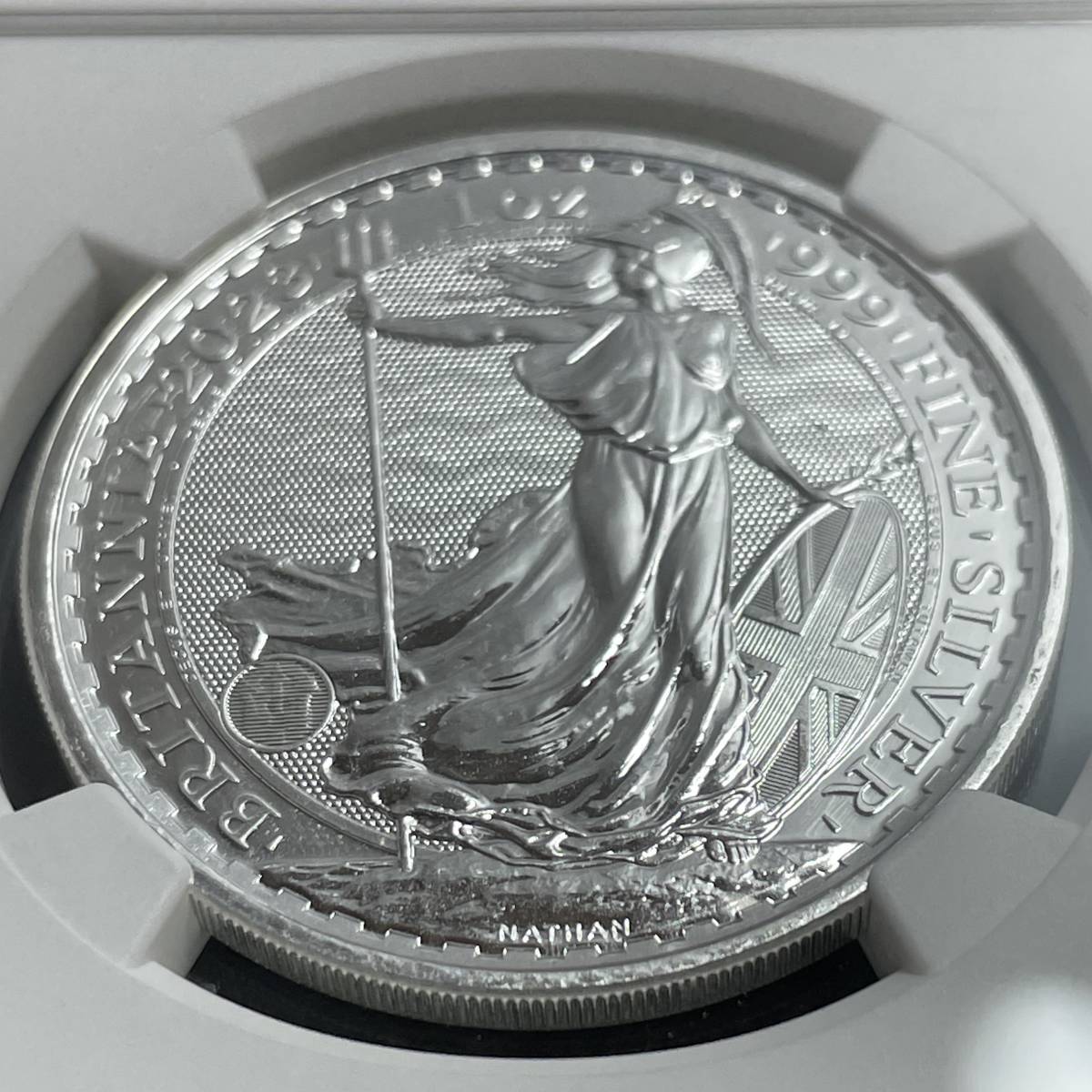 【MS69】 2023 イギリス ブリタニア 2ポンド 1オンス 銀貨 NGC アンティークコイン モダン_画像9