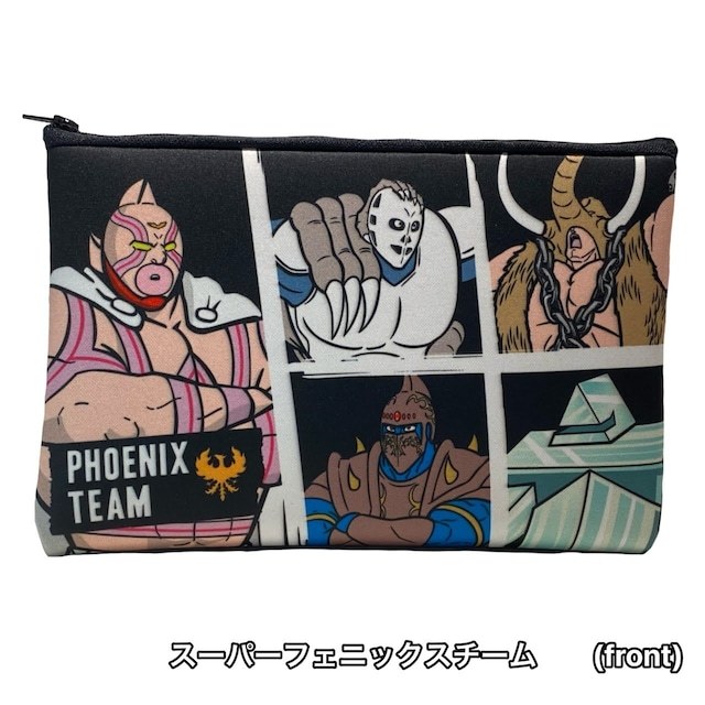 匿名送料無料 ★キン肉マン ポーチ ペンケース ☆ネオプレン素材 ヨコ22.5cm×タテ10cm 即決！オメガマン