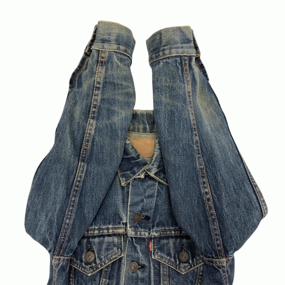 70's ビンテージ LEVI'S / 70805-0217 BIG E リーバイス ビッグE 3rd ボーイズ デニム トラッカージャケット 表記サイズ(12) @K_画像5