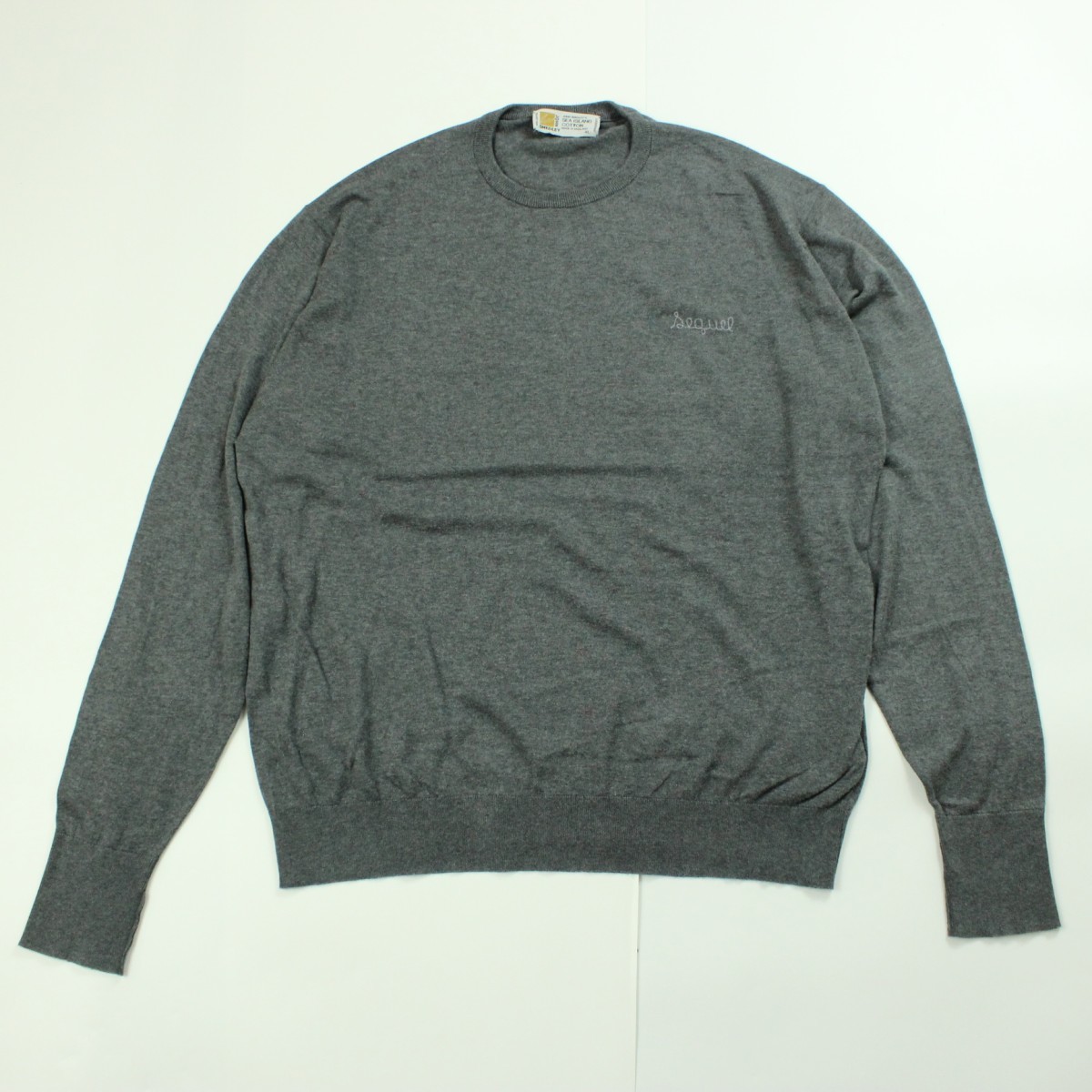 【10%OFF】 ジョンスメドレー フラグメント SMEDLEY JOHN × DESIGN FRAGMENT シーアイランド 表記サイズXL セーター ニット ロゴ刺繍入り コットン XLサイズ以上 【10%OFF】 ジョンスメドレー フラグメント SMEDLEY JOHN × DESIGN FRAGMENT シーアイランド 表記サイズXL セーター ニット ロゴ刺繍入り コットン XLサイズ以上
