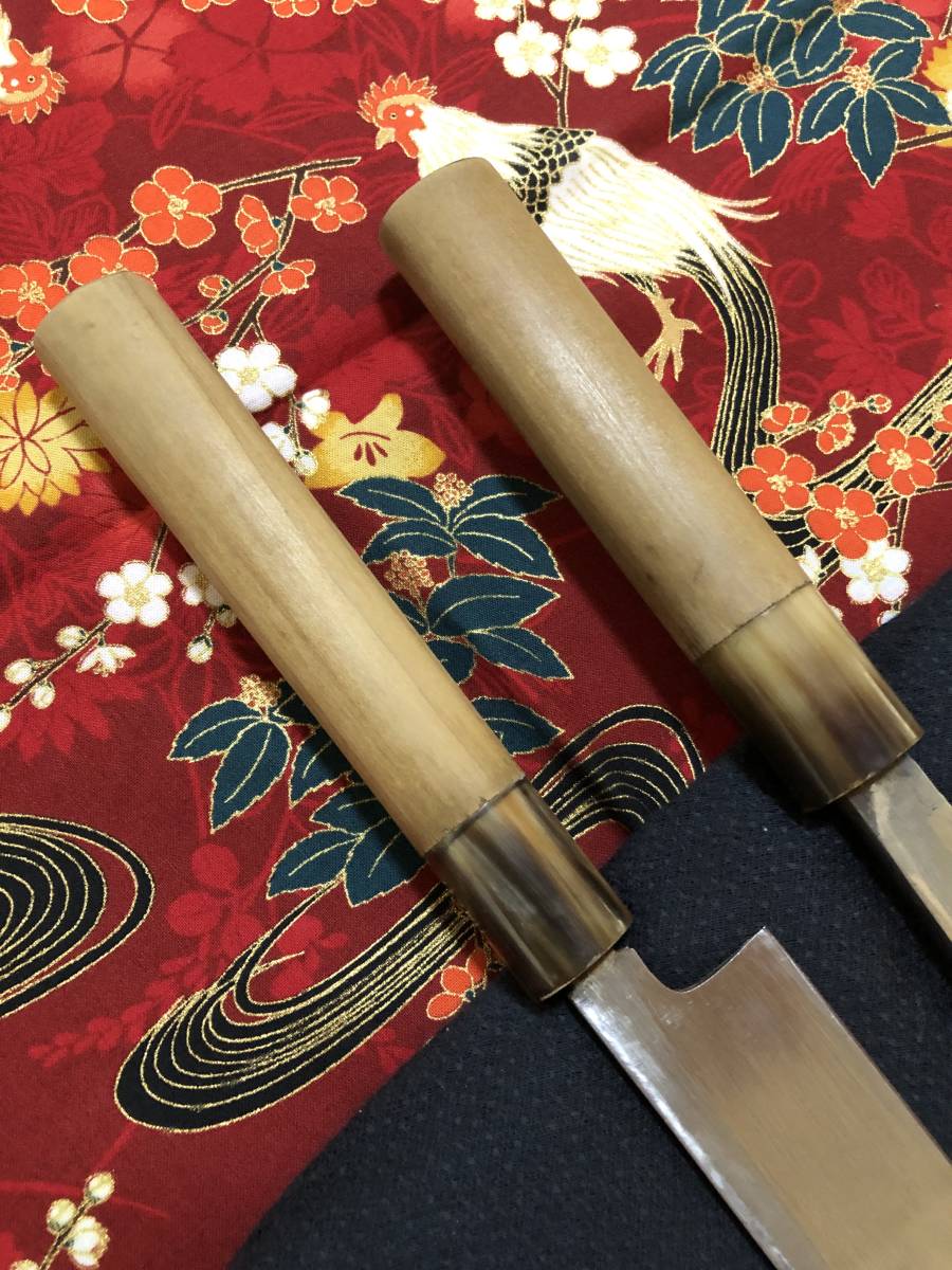 【中古美品・研ぎ済み】【本水牛口】　日本橋木屋・武蔵野　出刃包丁　柳刃包丁　刺身包丁　和包丁　刃物　霞包丁　料理　釣り　板前　寿司