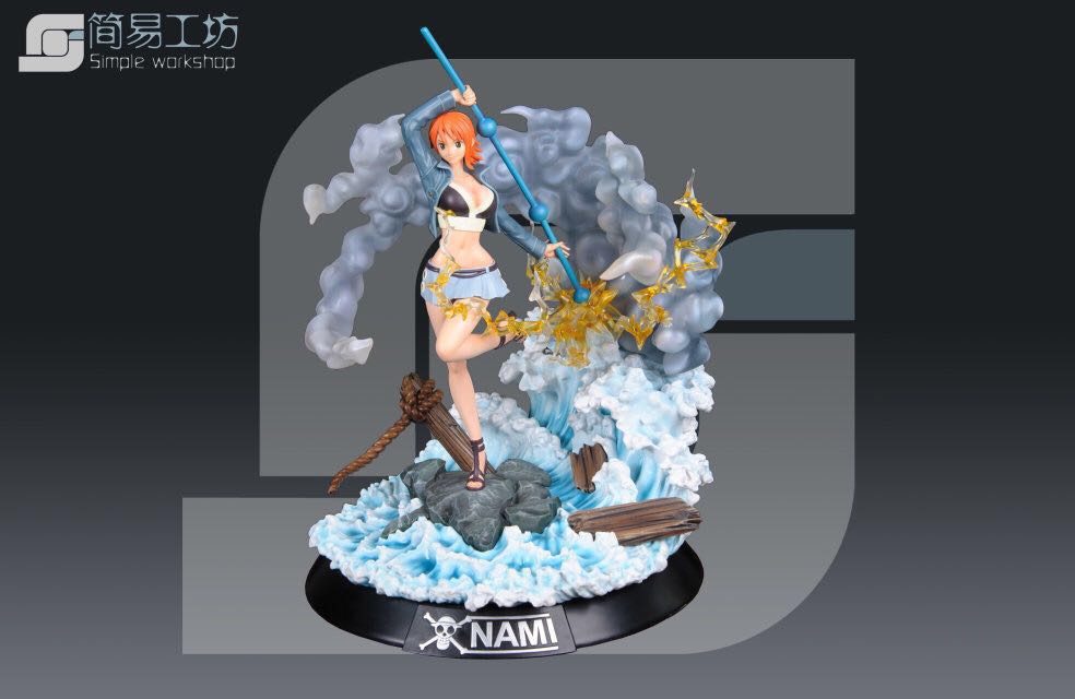 【預約商品】海賊王圖☆草帽麻美Nami POP重建重繪☆ <Br> 【予約品】ワンピースフィギュア☆麦わら一味ナミPOP改造リペイント☆