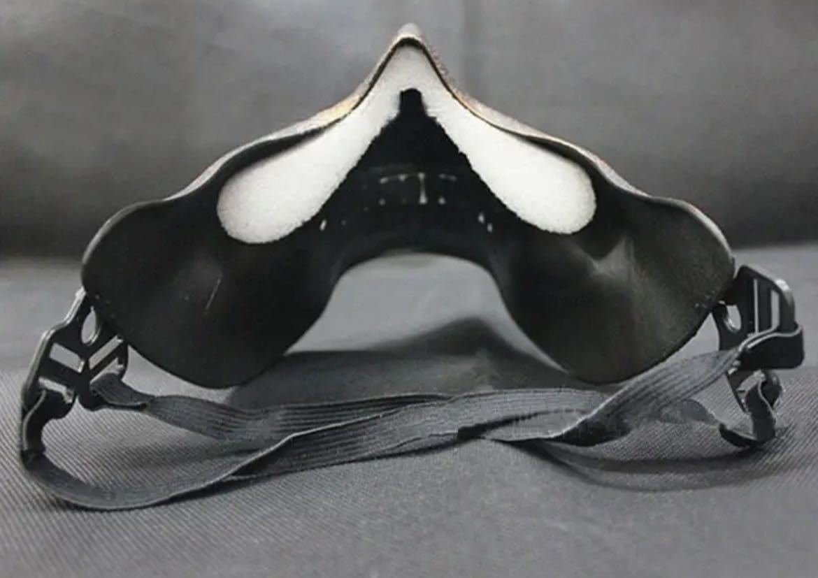 黒 スケルトン型マスク ハロウィンマスク コスプレ パーティー マスク アクセサリー カーニバル ハーフマスク おもちゃ スカル 2770_画像3