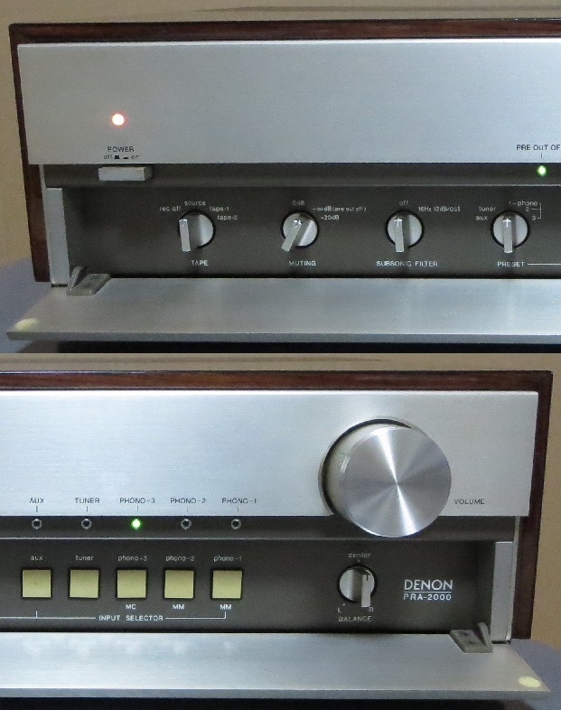 DENON デノン プリアンプ PRA-2000 完全動作品 メンテナンス済 ♪保証あり♪ 入力切替ボタン、プッシュテンキータイプ その18_画像8