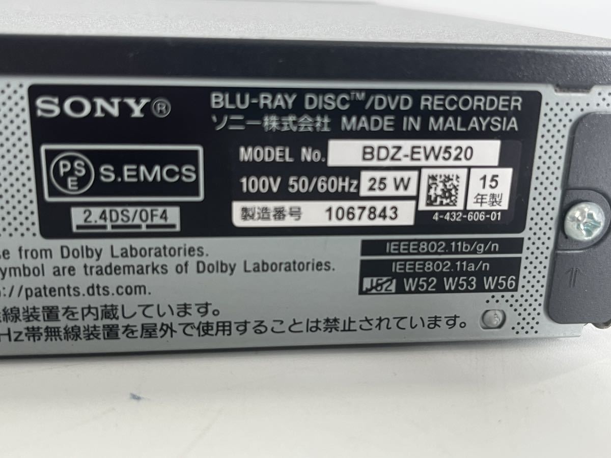 SONY ブルーレイディスクレコーダー BDZ-EW520 | JChere雅虎拍卖代购