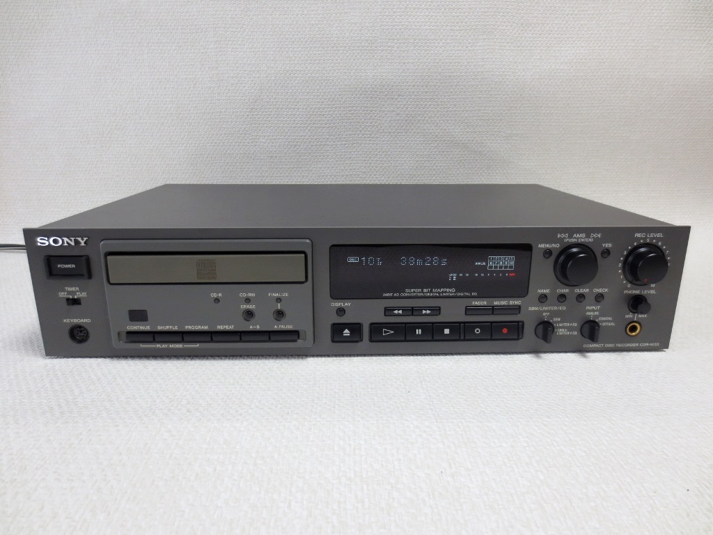 SONY索尼商用CD錄音機CDR-W33遙控附加狀態良好 原文:SONY ソニー 業務用 CDレコーダー CDR-W33 リモコン付属 状態良好