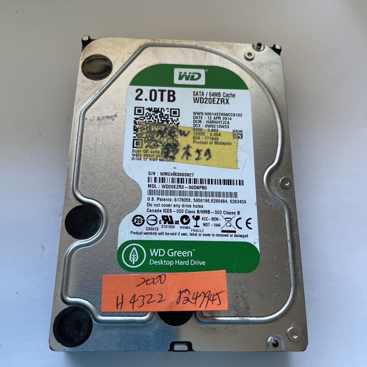 セール2023】 HDD (3.5インチ) 2TB WD20EZRX SY0Rn-m71019858920