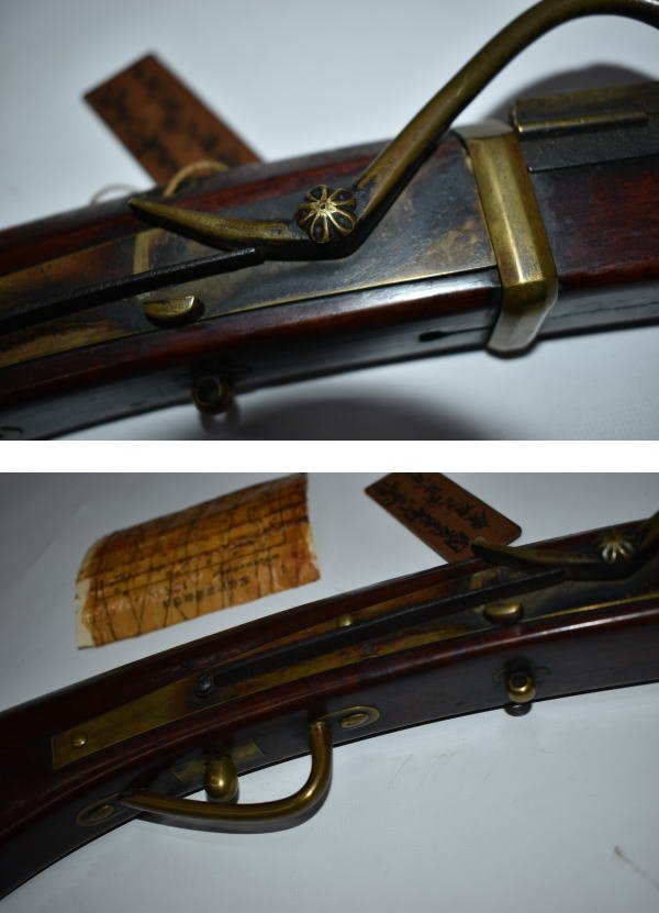 * dry gun ( registration card equipped ) old style gun .. height right .... work total length 117.5cm*.. two .. month day antique *9554