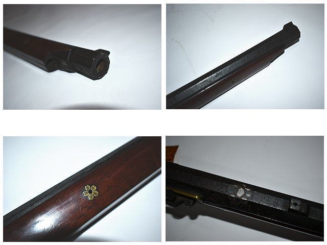 * dry gun ( registration card equipped ) old style gun .. height right .... work total length 117.5cm*.. two .. month day antique *9554