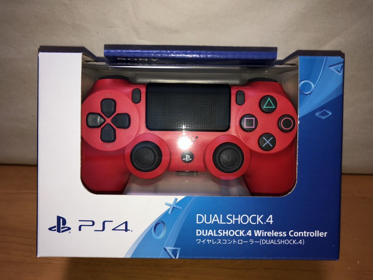 純正品】ワイヤレスコントローラー (DUALSHOCK 4) マグマ・レッド (CUH