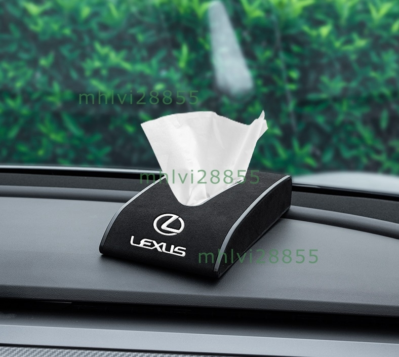 * Lexus LEXUS* черный * автомобильный коробка для салфеток PU замша высококлассный чехол для салфеток чехол для салфеток в машине кейс для хранения покрытие с логотипом 