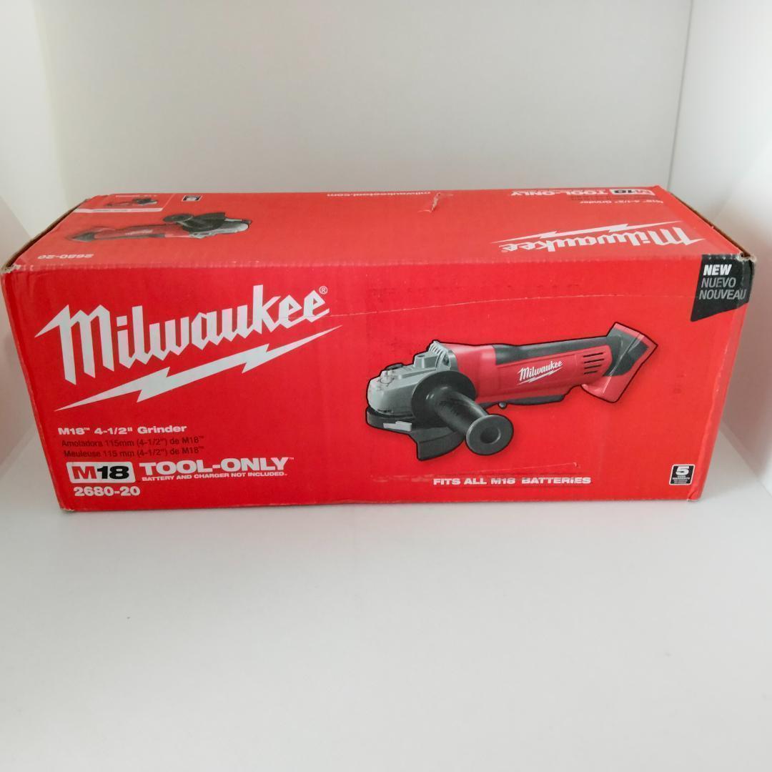 【新品 未使用】ミルウォーキー Milwaukee 2680-20 M18 18V カットオフグラインダー 送料無料 返品可能 本体のみ 英語の説明書付 外箱付