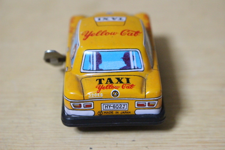 ■ ね-863　タクシー 玩具 中古 ぜんまい式 日本製 ビンテージ おもちゃ ミニカー 色：オレンジ系_画像5