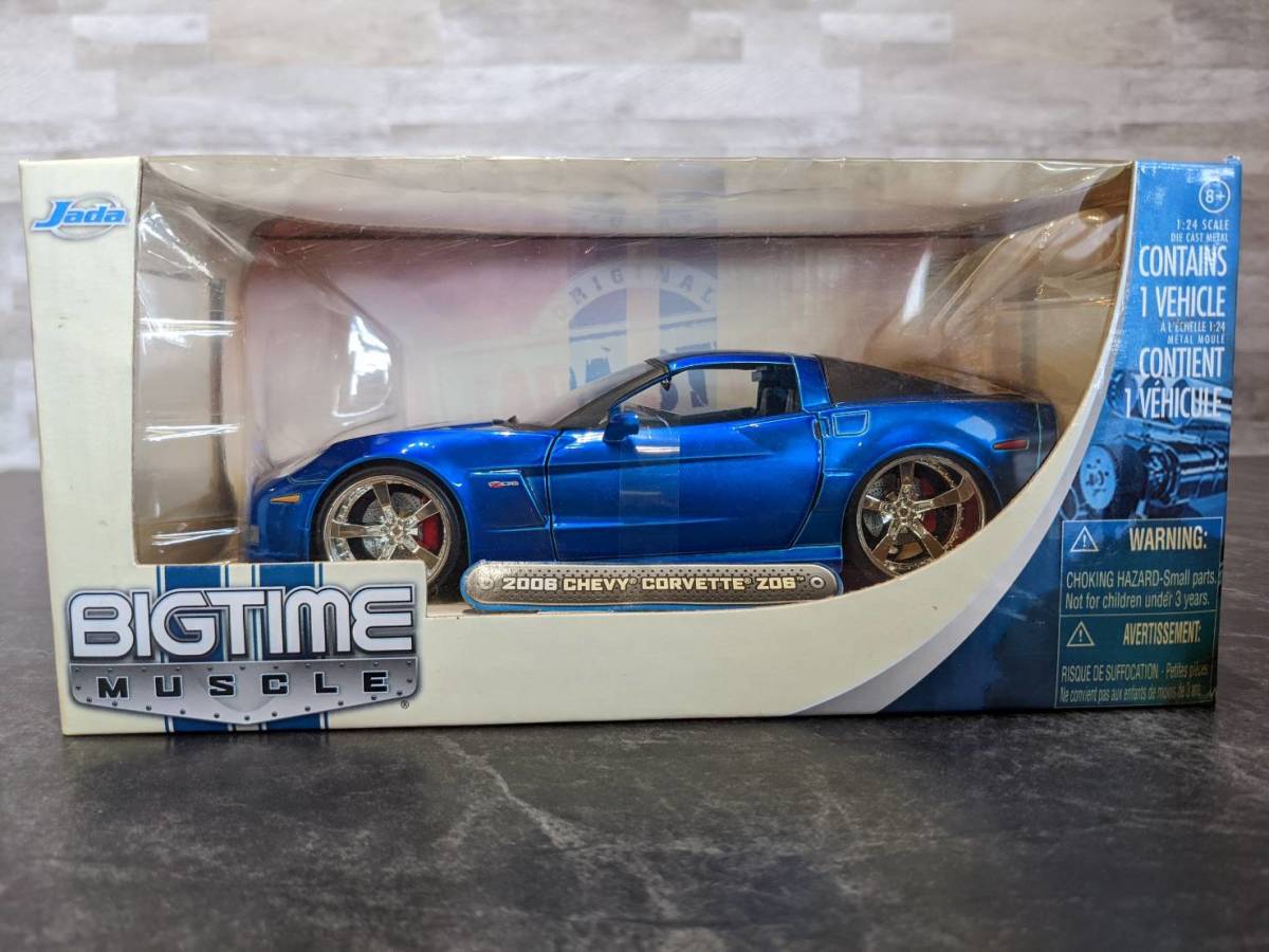 Jada Toysjada toys BIG TIME MUSCLE[1/24 2006 CORVETTE Z06 blue Corvette Z06 concept minicar ]