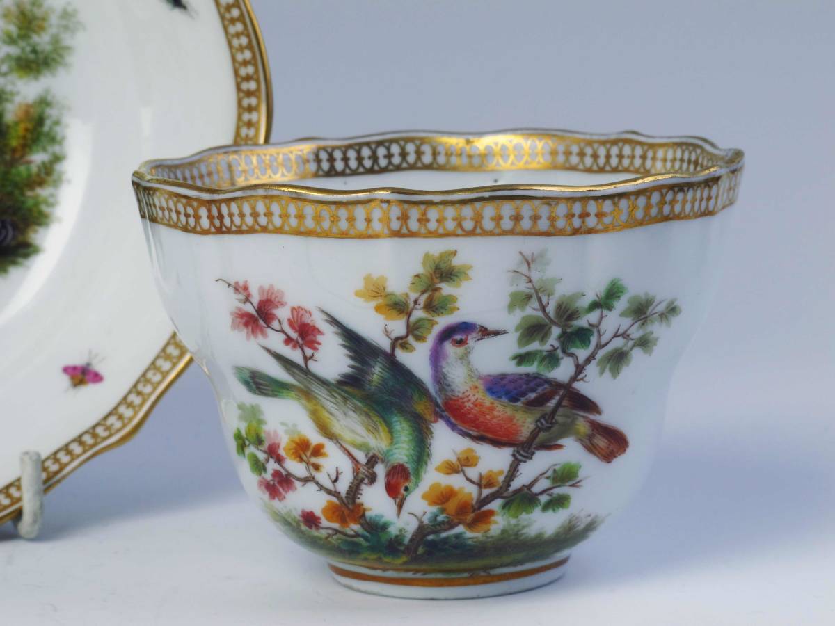 　古マイセン　 豪華 　Big -Cup&Saucer　　 =　 Birds (1級品)_画像4