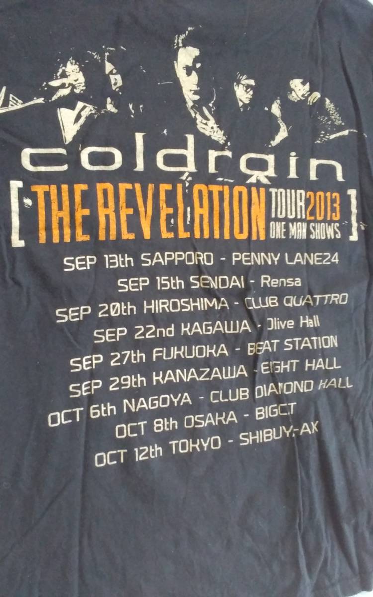 coldrainのThe Revelation Tour 2013年 両面プリント半袖Ｔシャツ Ｓ 。_画像2