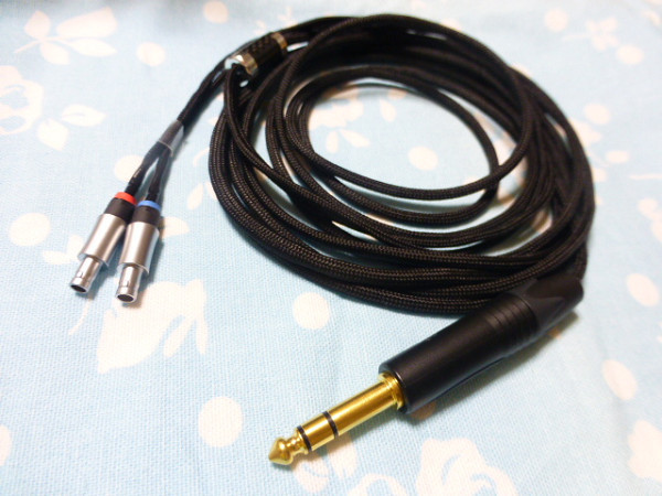 SENNHEISER HD800 HD820 Cascade MOGAMI 2944 6.3mm 標準プラグ Neurik NP3X-B スプリッター 300cm かなり長め 高品質ver Campfire Audio