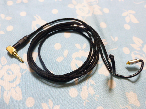 切り込み入り MMCX ケーブル 8N-OFC 3.5mm3極 L字 （カスタム可） Shure Westone Campfire ステレオミニ スマホ DAP iPod_画像1