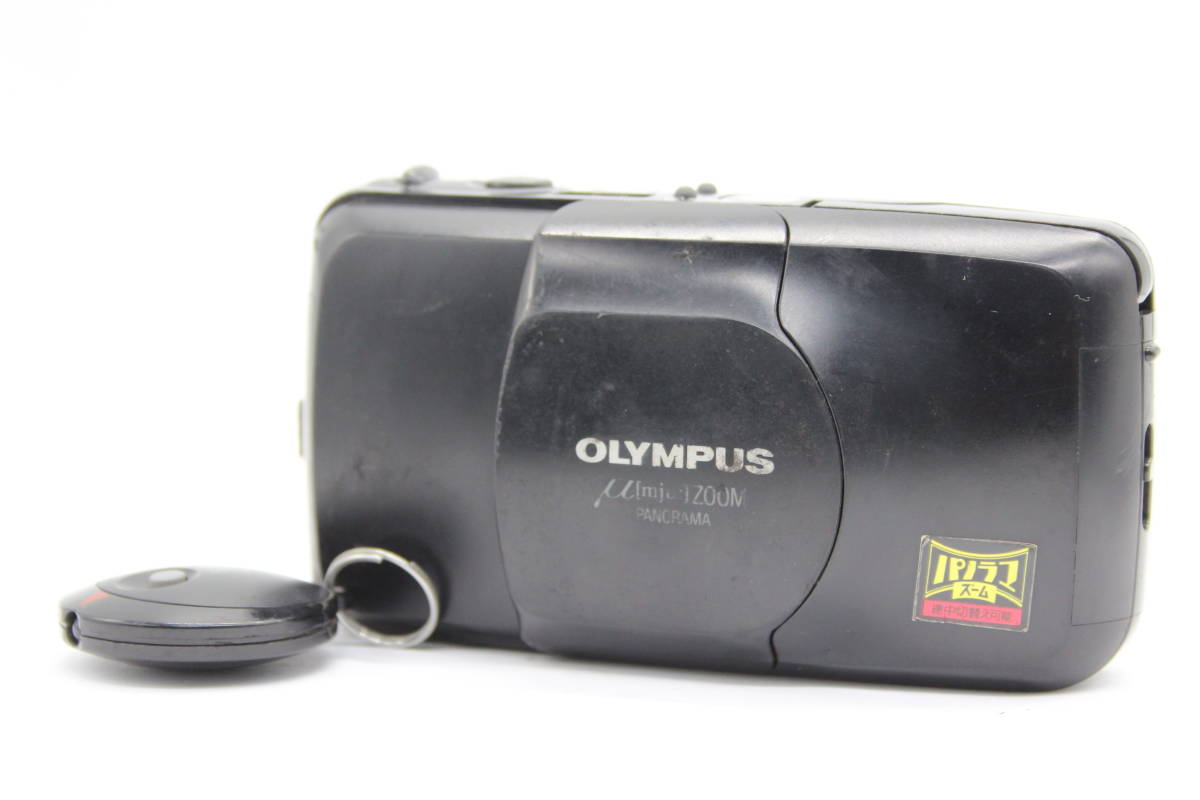 【返品保証】 オリンパス Olympus μ Zoom Panorama ブラック AiAF 35-70mm コンパクトカメラ C7811の画像1