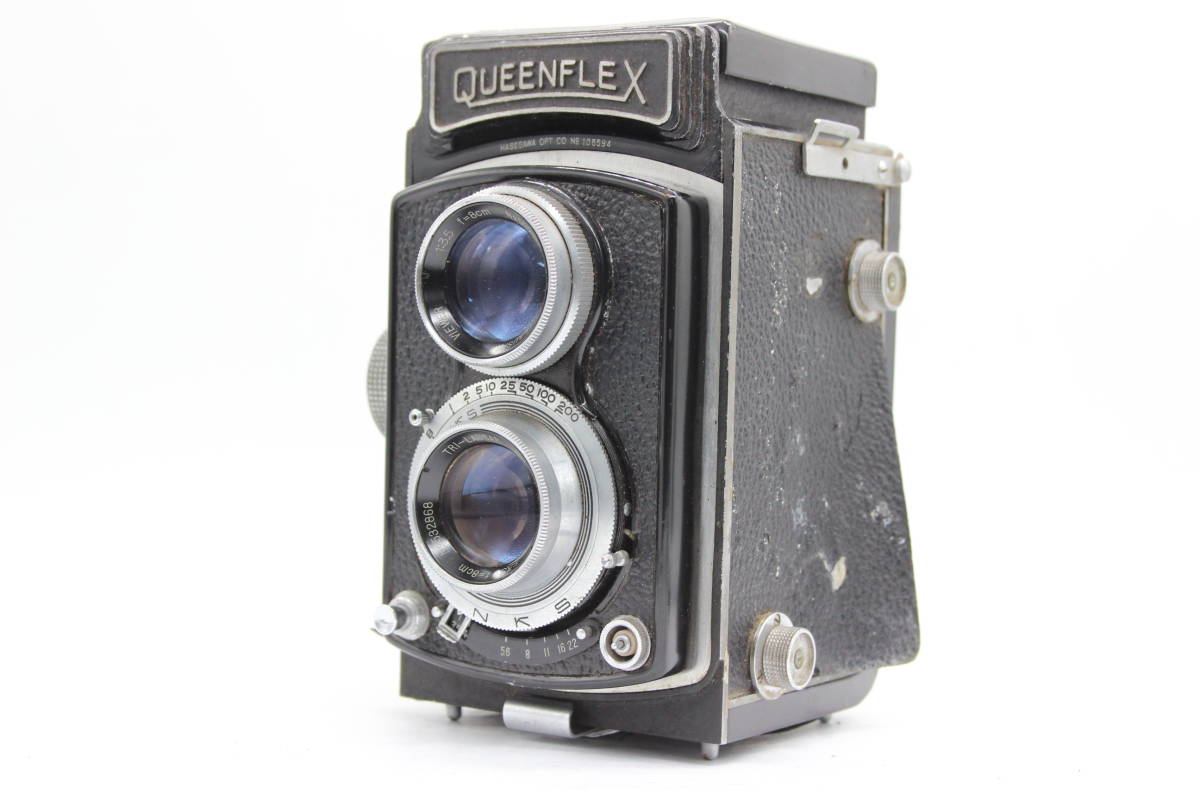 お歳暮 Tri-Lausar Queenflex 【訳あり品】 8cm C7990 二眼カメラ F3.5