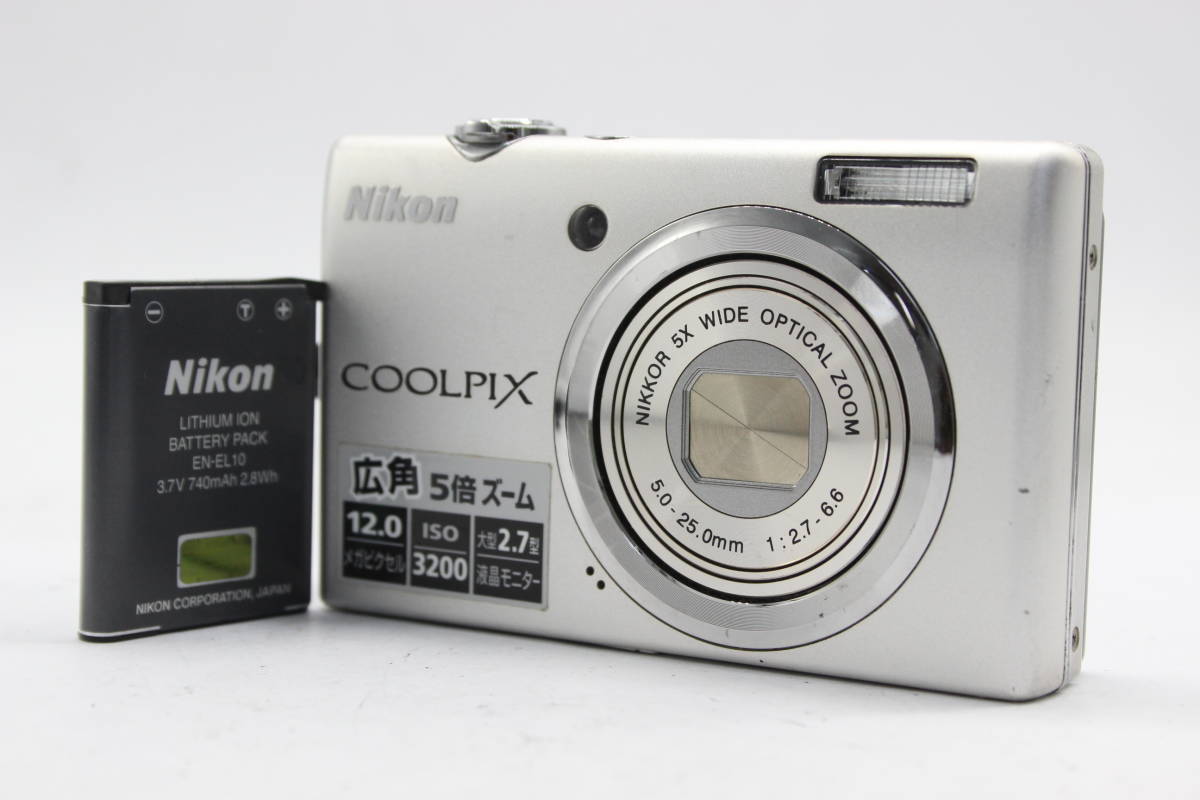 【返品保証】 ニコン Nikon Coolpix S570 Nikkor 5x Wide バッテリー付き コンパクトデジタルカメラ C8351_画像1