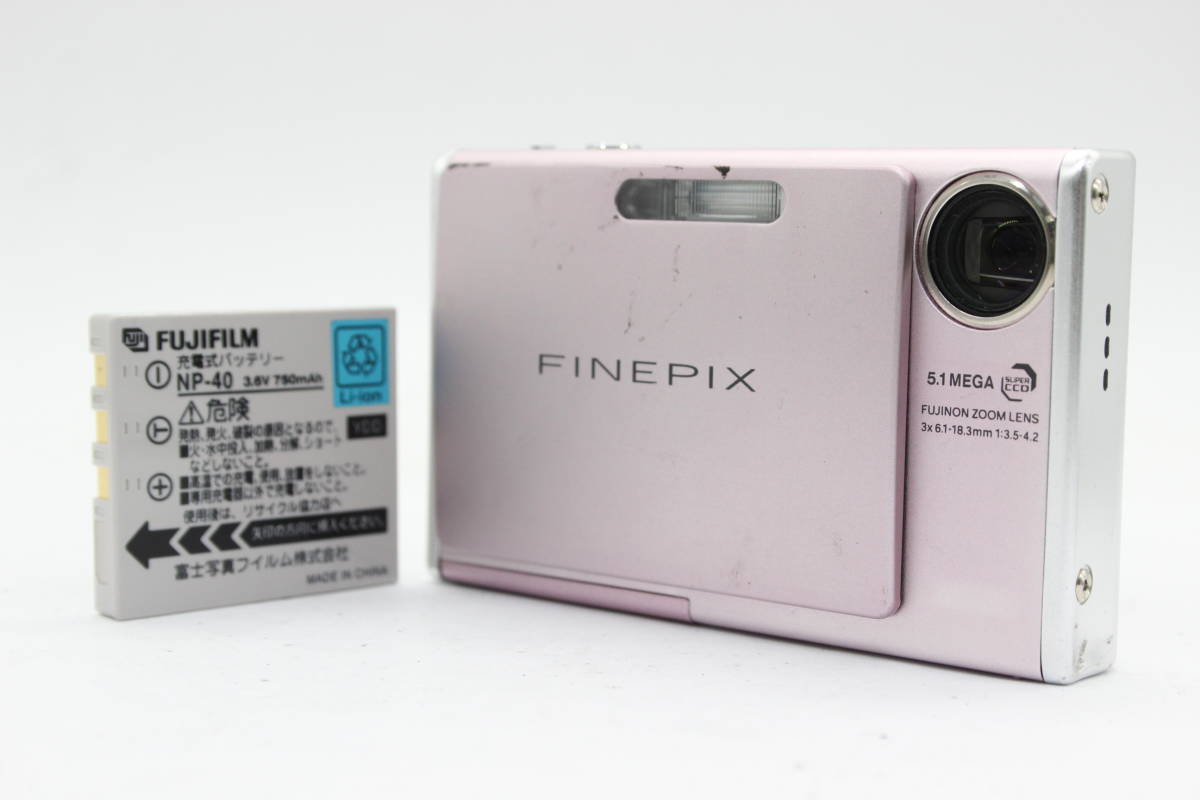 【返品保証】 フジフィルム Fujifilm Finepix Z3 ピンク Fujinon 3x バッテリー付き コンパクトデジタルカメラ C8530_画像1