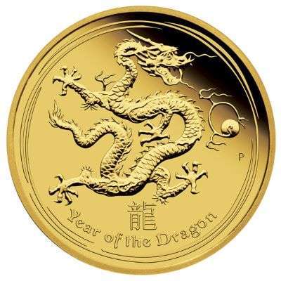 [ written guarantee * capsule with a self-starter ] 2012 year ( new goods ) Australia [. main 10 two main *. year dragon year ] original gold 1/10 ounce proof gold coin 