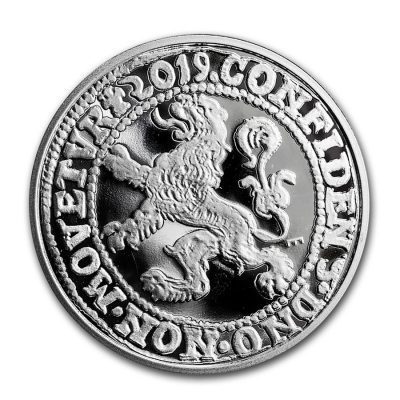 [保証書・カプセル付き] 2019年 (新品) オランダ「ライオン ドル・リストライク」純銀 1オンス メダル_画像1