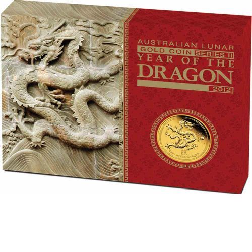 [ written guarantee * capsule with a self-starter ] 2012 year ( new goods ) Australia [. main 10 two main *. year dragon year ] original gold 1/10 ounce proof gold coin 