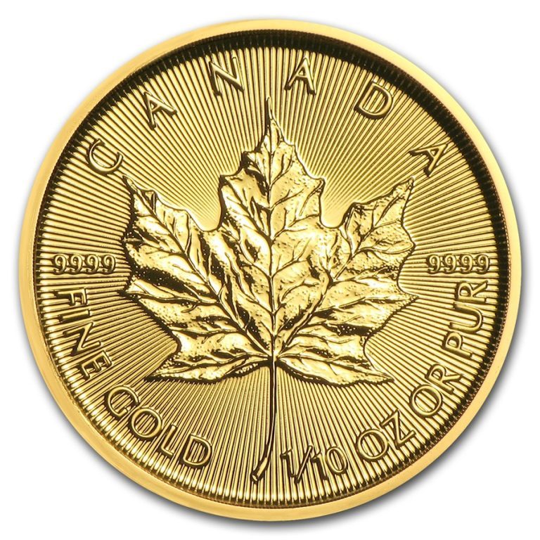 [ written guarantee * capsule with a self-starter ] 2019 year ( new goods ) Canada [ Maple leaf ] original gold 1/10 ounce gold coin 