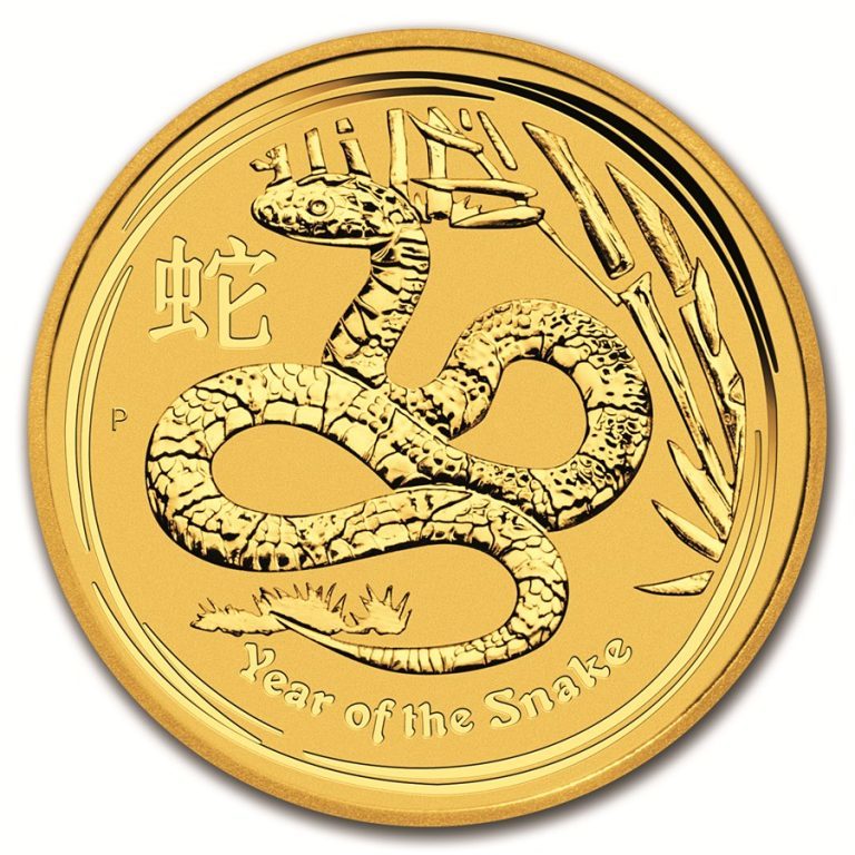 [保証書・カプセル付き] 2013年 (新品) オーストラリア「 干支 十二支・巳年 蛇年 」純金 1/10オンス 金貨