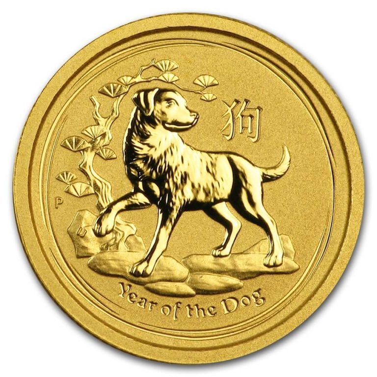 [保証書・カプセル付き] 2018年 (新品) オーストラリア「干支 十二支・戌年 犬年」純金 1/20オンス 金貨