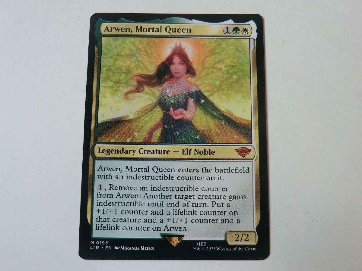 MTG 美品 【人の子の女王、アルウェン】 （神話レア） 指輪物語：中つ国の伝承 LTR 英 2枚迄_画像1