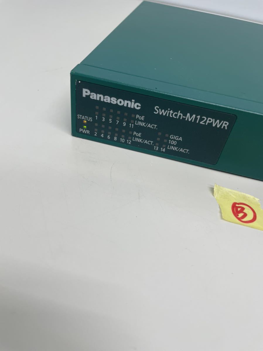 B)パナソニック Panasonic 12ポート レイヤ2PoE給電スイッチングハブ Switch -M12PWR(PN23129K) 中古 通電確認済み 動作未確認 ジャンクの画像2