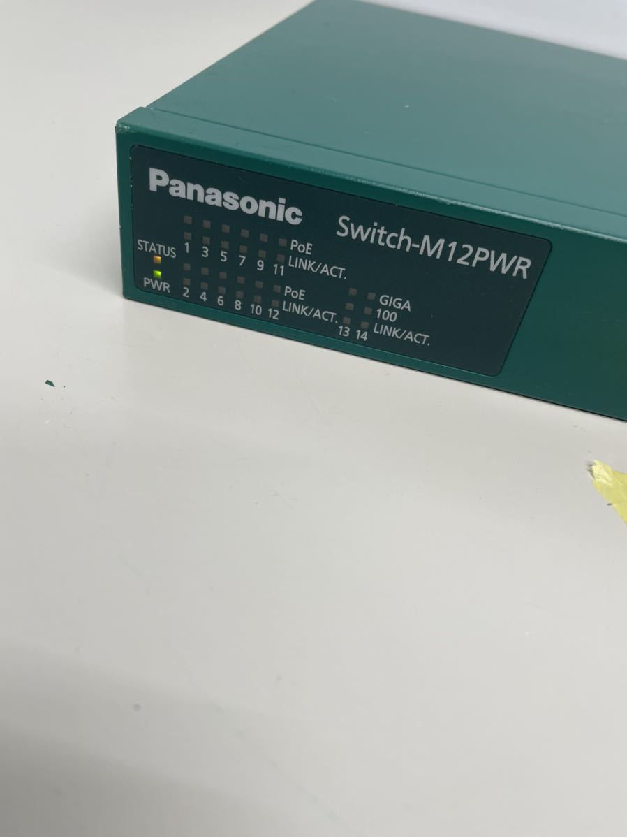 C)パナソニック Panasonic 12ポート レイヤ2PoE給電スイッチングハブ Switch -M12PWR(PN23129K) 中古 通電確認済み 動作未確認 ジャンクの画像2