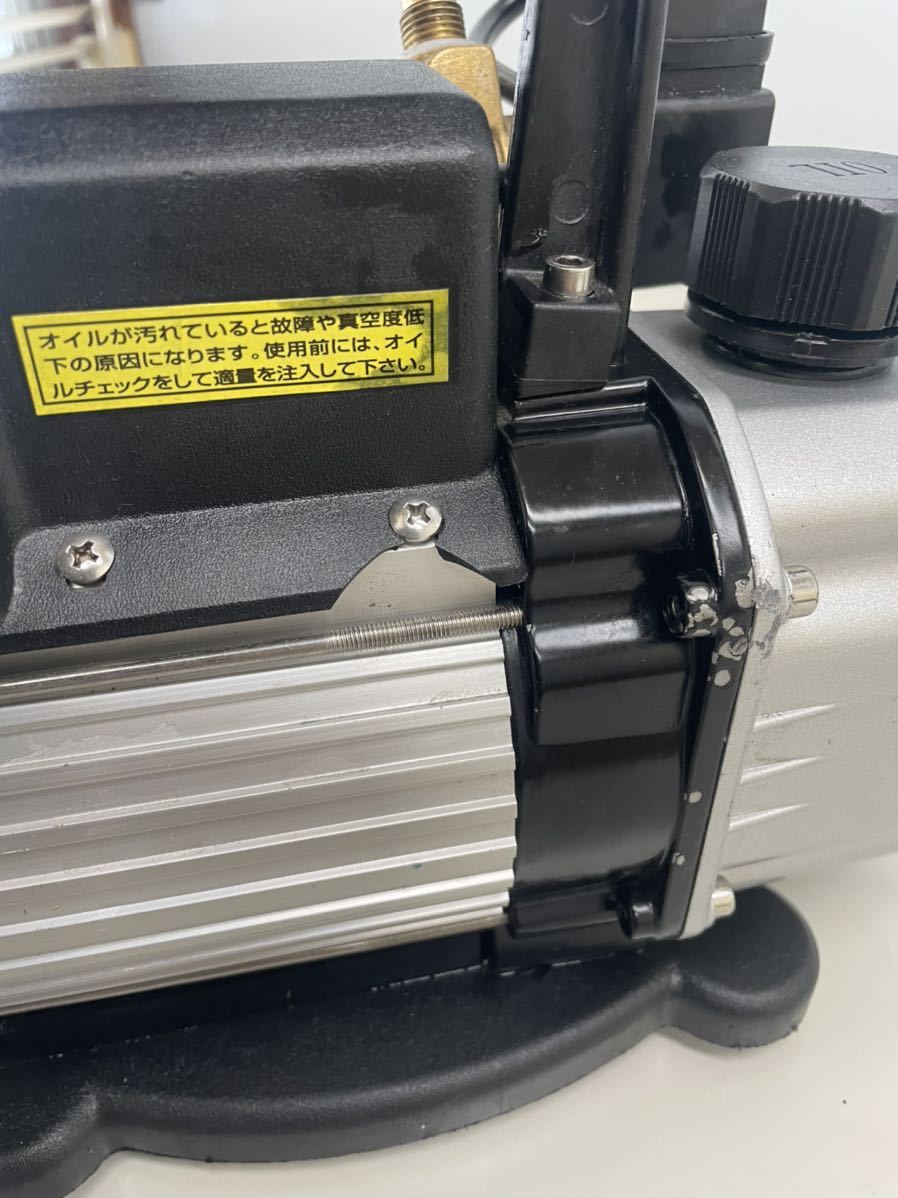 TASCO/タスコ オイル逆流防止弁付小型高性能ツーステージ真空ポンプ TA150RB バキュームポンプ 中古　通電確認済み 動作未確認 ジャンク_画像6