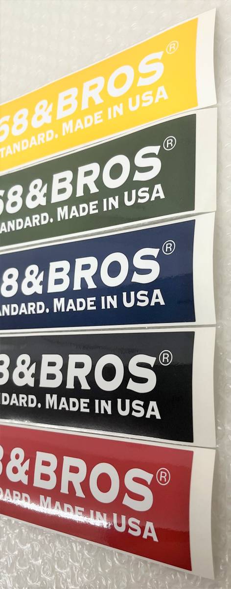 未使用品 ＊68&BROTHERS NEW YORK シックスティエイトアンドブラザーズ ＊ロゴ ステッカー シール 5枚 セット まとめて 5色 ＊177×51mm_画像6