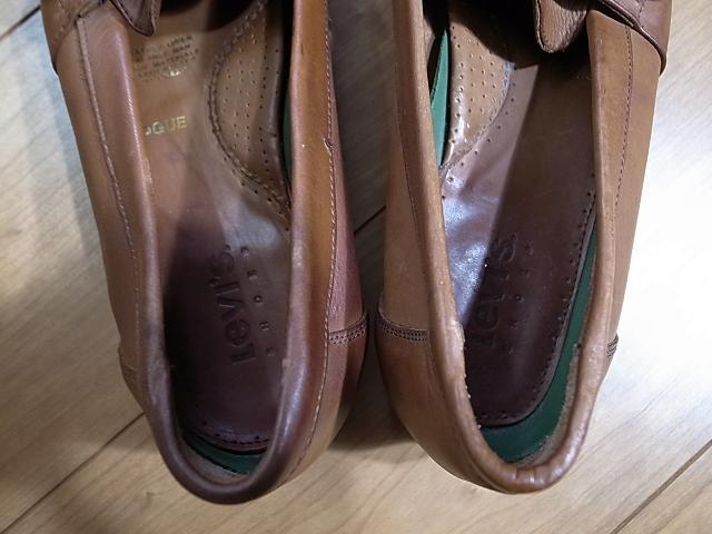  прекрасный товар LEVI\'S Levi's кожа обувь стеганый monk ремешок Loafer кожа обувь чай 9M примерно 27.