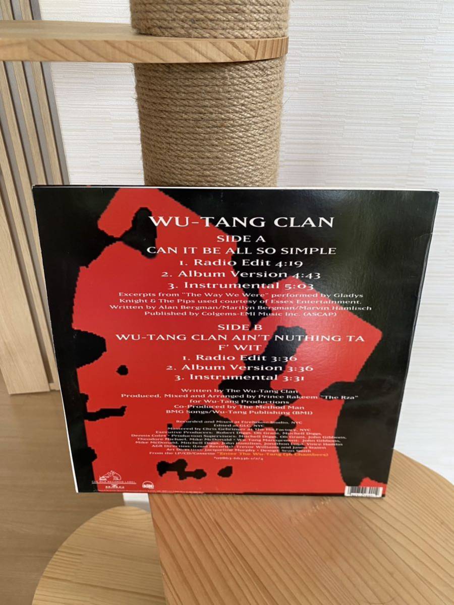 Wu-Tang Clan - Can It Be All So Simple / Wu-Tang Clan Ain't Nuthing Ta F' Wit (12, Single)_画像2