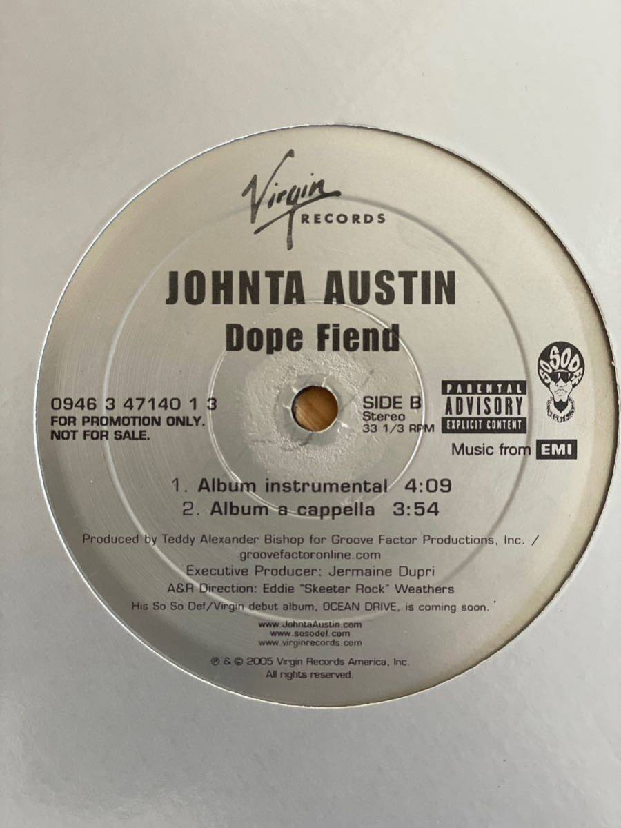 Johnta Austin - Dope Fiend (12, Promo) US Original_画像3