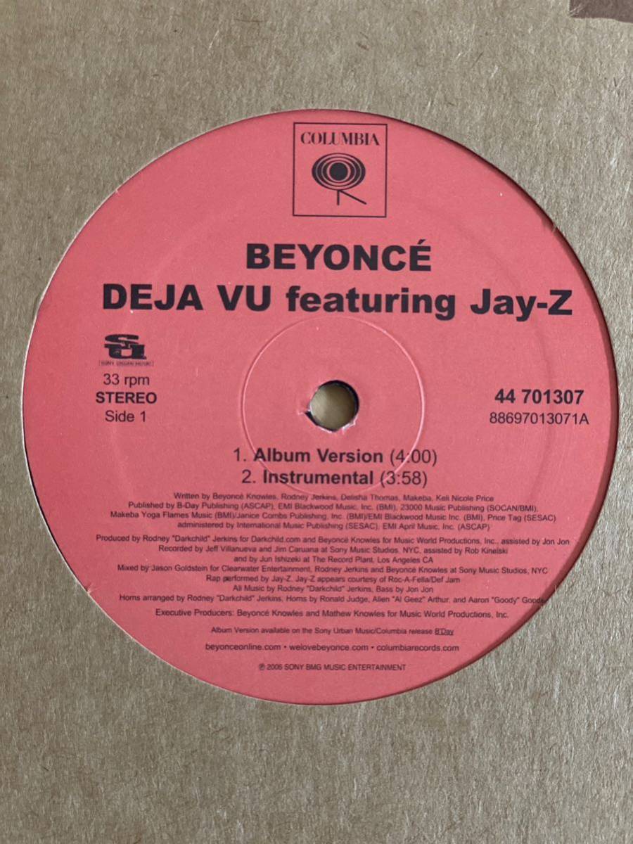 Beyonce featuring Jay-Z - Deja Vu (Dance Mixes) (12, Single) US Original_画像2